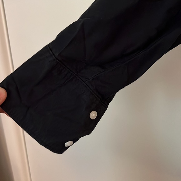 H&M Navy Button down with White buttons - Picture 4 of 5